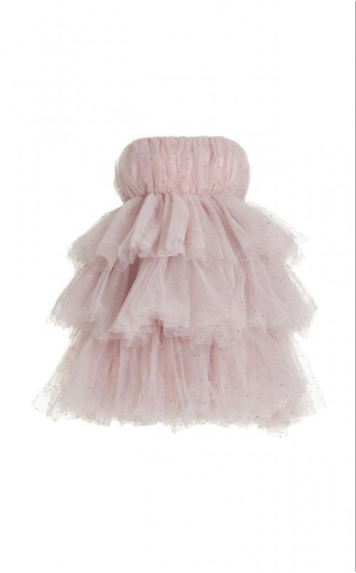 frill pink dress